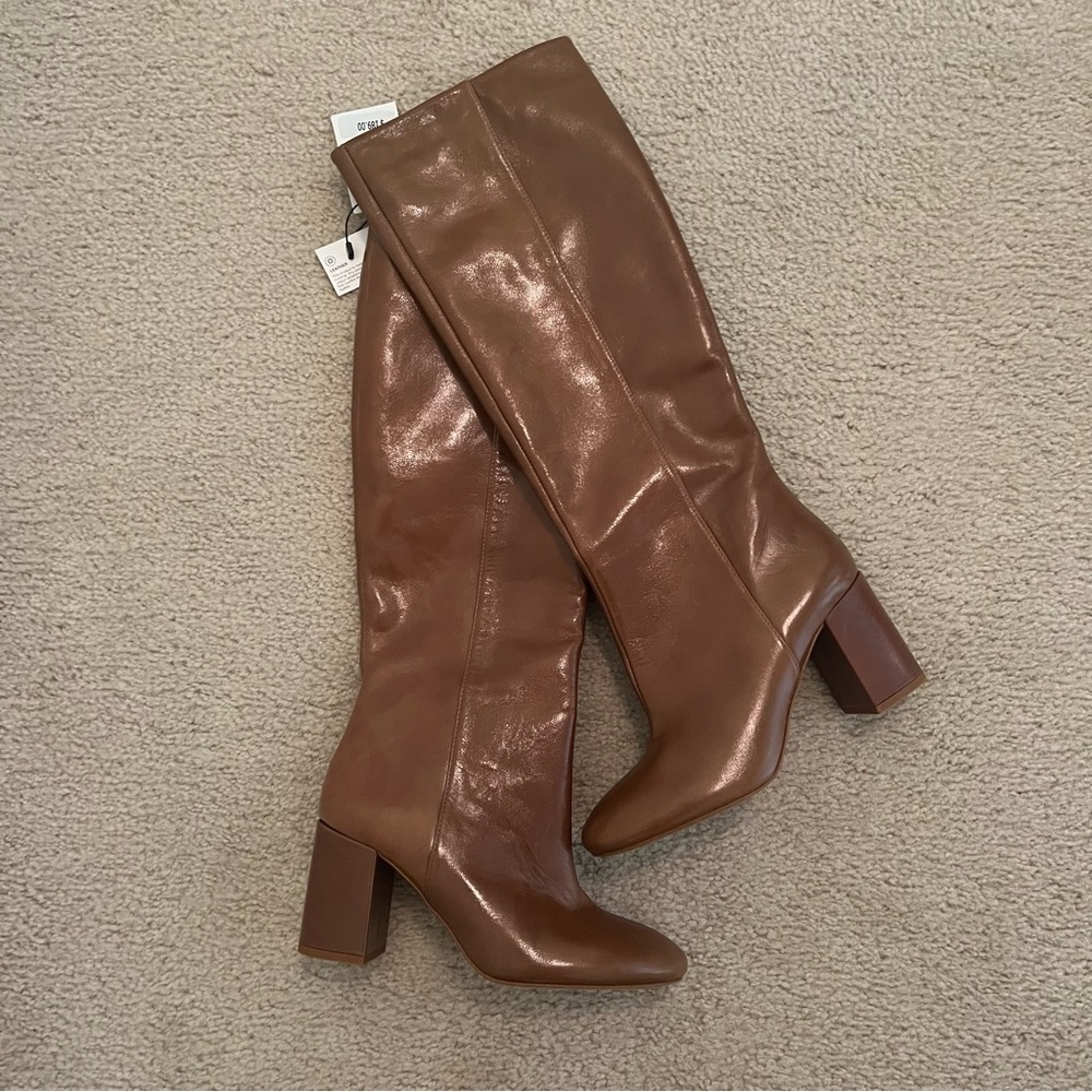 Elegant Brown Knee-High Boots - Picture 6 of 10